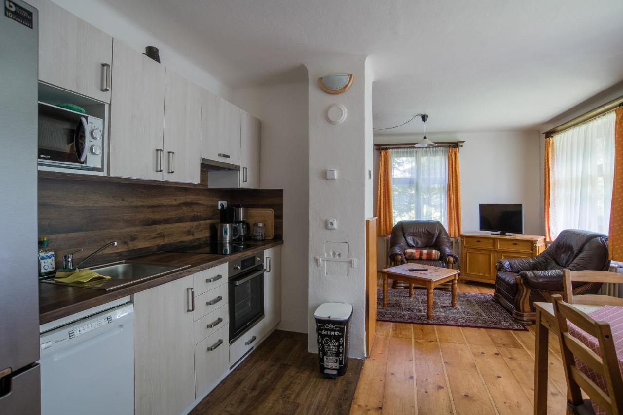 Samostatný mezonetový apartmán s dvěmi ložnicemi a vlastní krytou terasou a sdíleným bazénem Rudník Exterior foto