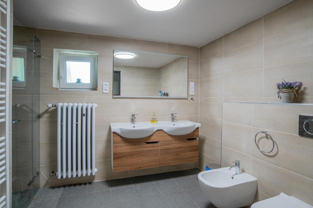 Samostatný mezonetový apartmán s dvěmi ložnicemi a vlastní krytou terasou a sdíleným bazénem Rudník Exterior foto
